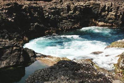 Rocks in sea