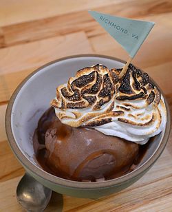 Close-up of dessert on table