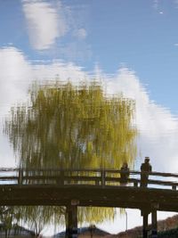 View of bridge over river