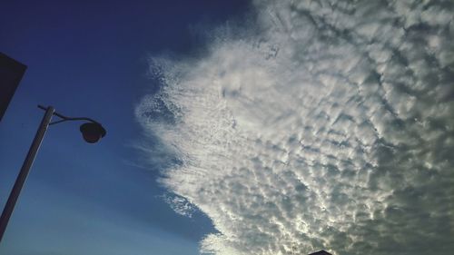 Low angle view of cloudy sky