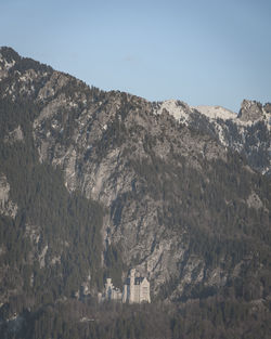 Scenic view of mountains against clear sky