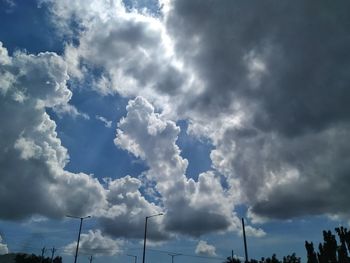 Low angle view of cloudy sky