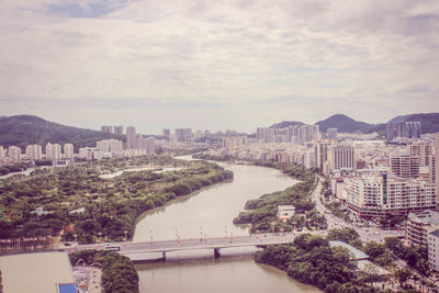 View of city at waterfront