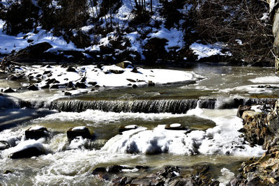 Scenic view of lake during winter