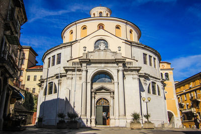 Low angle view of historic building against sky