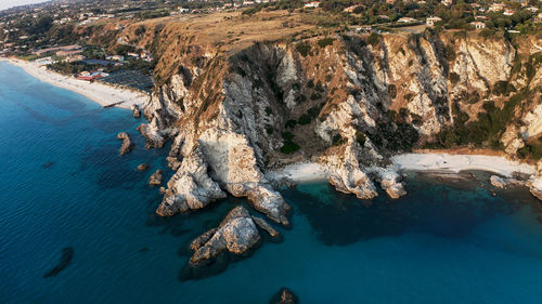 Capo vaticano cliff on the turquoise sea