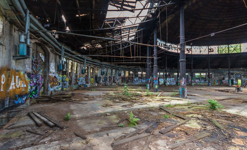 Interior of abandoned building