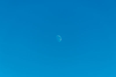 Low angle view of moon in sky