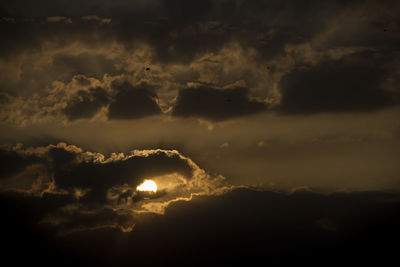 Full frame shot of storm clouds in sky