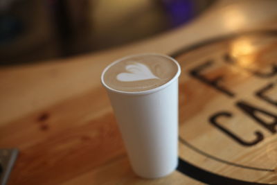 Close-up of coffee on table