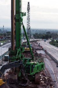 Construction site against sky