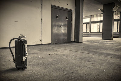 Open door of abandoned building