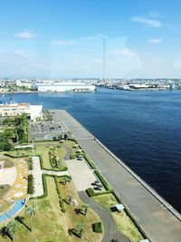 View of city by sea