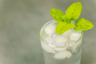 Close-up of ice cream in glass