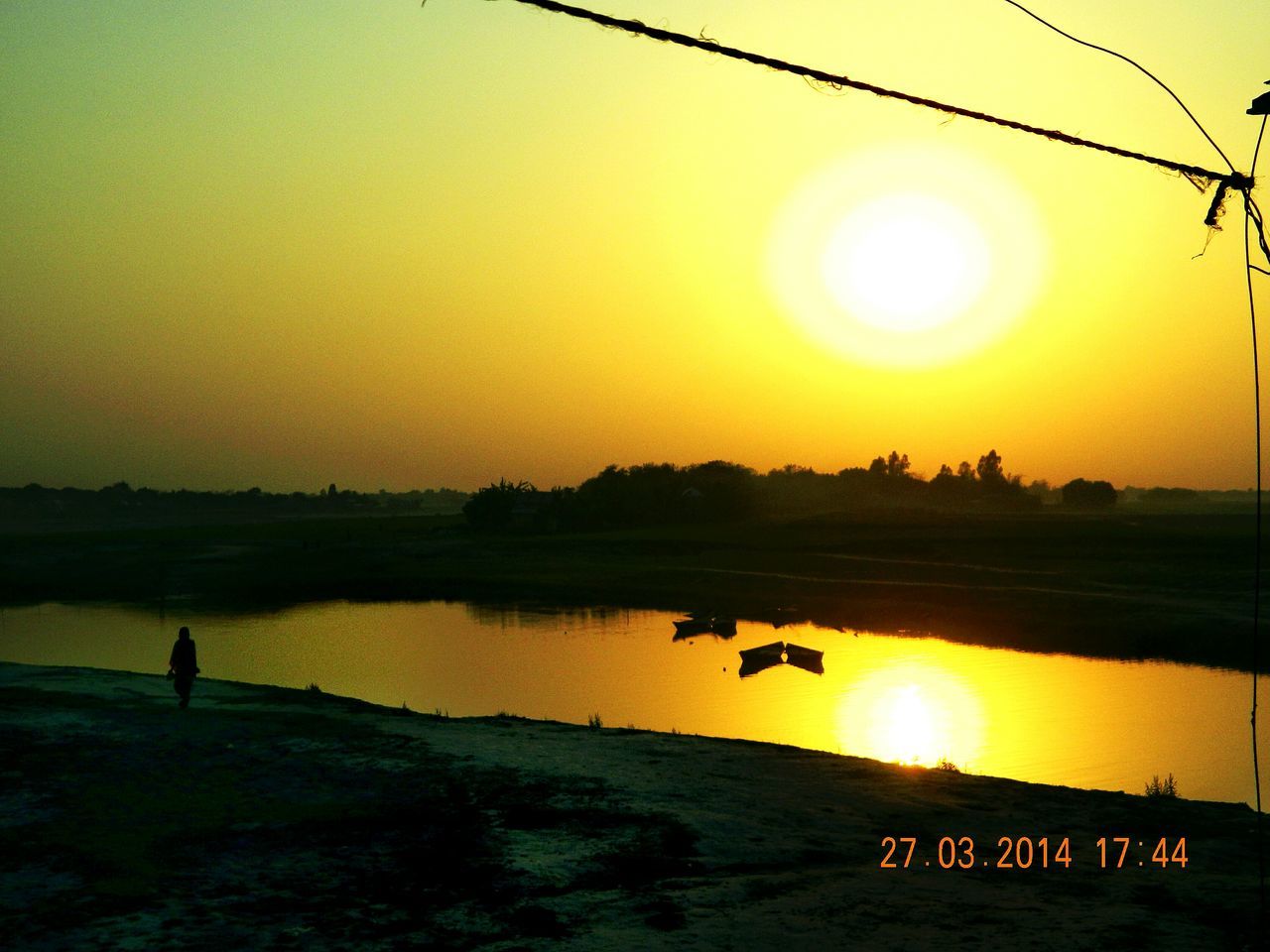 SUNSET OVER RIVER