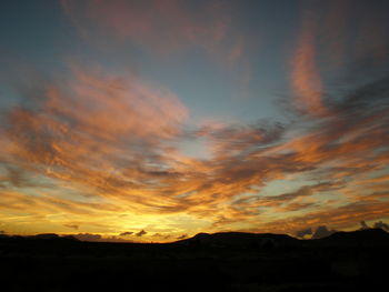 Sunset over landscape