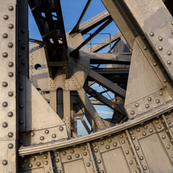 Low angle view of old machinery