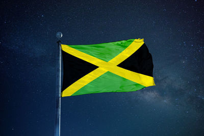 Close-up of yellow flag