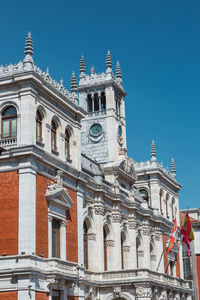 Facade of valladolid's city hall in the main square