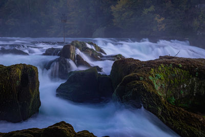 Scenic view of waterfall