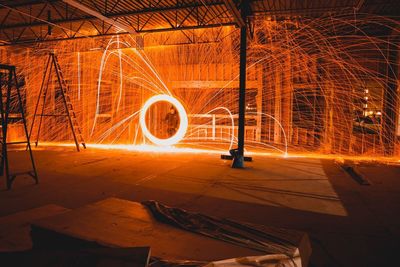 Man spinning wire wool in industry