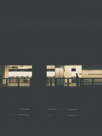 View of railroad station platform