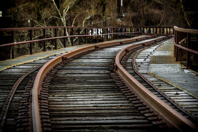 Close-up of railroad tracks