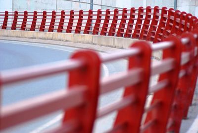 Close-up of red wall