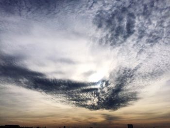 Low angle view of cloudy sky