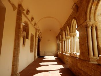 Empty corridor of building