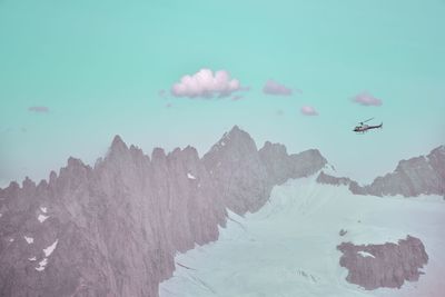 Low angle view of rock formations against sky