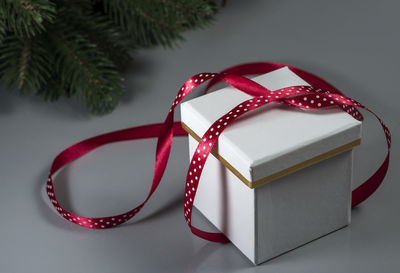 Close-up of christmas decoration in box