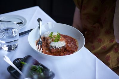Close-up of food on table