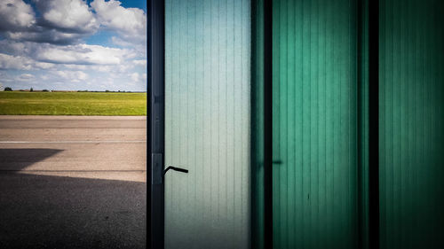 Close-up of airplane window