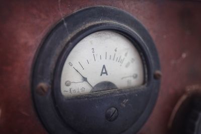 Close-up of old machine