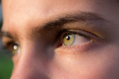 Close-up of boy's eyes