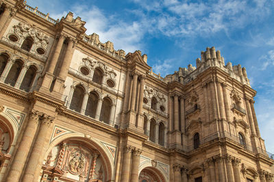 Low angle view of historic building against sky