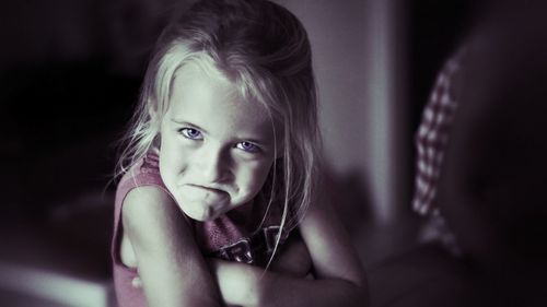 Portrait of strong-minded young girl