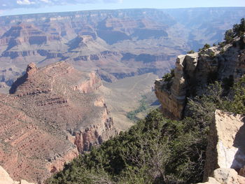 High angle view of mountain range