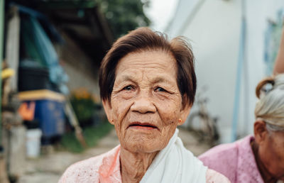 Close-up portrait of senior woman