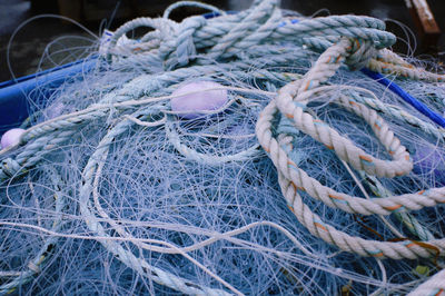 Close-up of fishing net