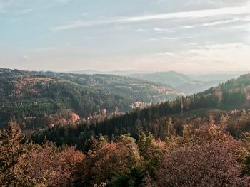 High angle view of landscape against sky
