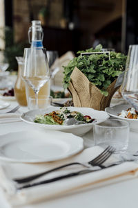 Close-up of food on table