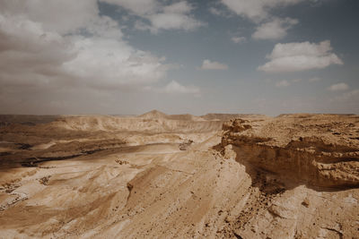 Scenic view of desert against sky