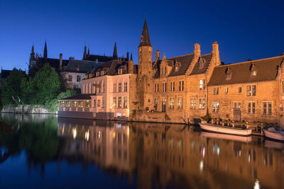 Reflection of buildings in water