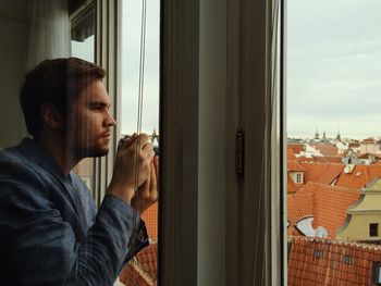Close-up of woman standing in pond