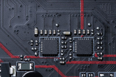 Directly above shot of computer chips