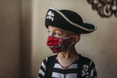 Portrait of boy looking away