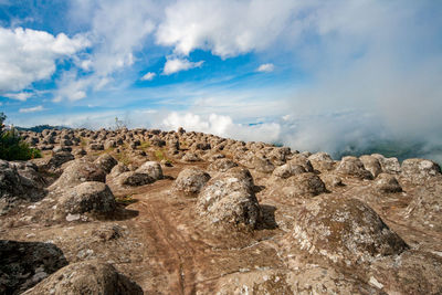 Scenic view of mountain against sky