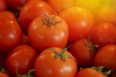 Close-up of tomatoes for sale in market